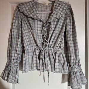 Sonderhaus Ysidra Top in London Plaid